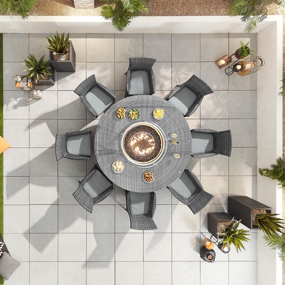 Amelia 8 Seat Rattan Dining Set