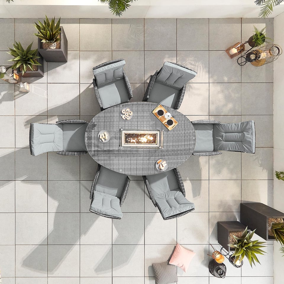 Ruxley 6 Seat Rattan Dining Set