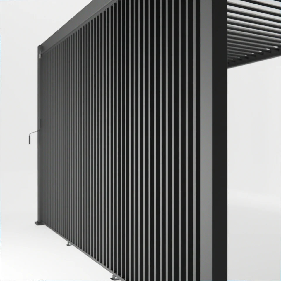 1m Aluminium Vertical Louvred Side Wall