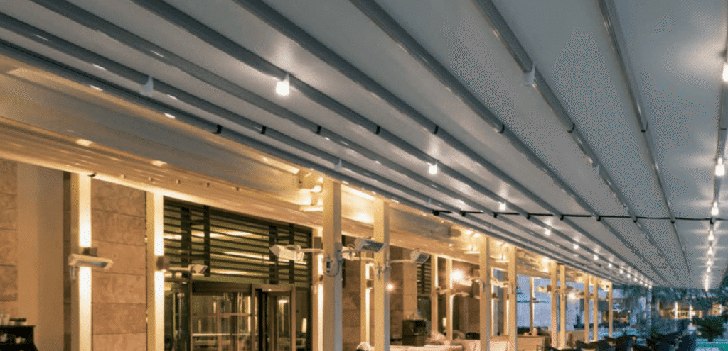 Tilt and Retract Pergola for Hospitality
